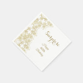 Classy Gold Damask 40e Verjaardag Verrassing Servet (Hoek)