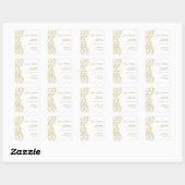 Classy Gold Damask 40e verjaardag Vierkante Sticker (Vel)
