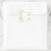Classy Gold Damask 40e verjaardag Vierkante Sticker (Tas)