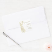 Classy Gold Damask 40e verjaardag Vierkante Sticker (Envelop)