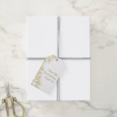 Classy Gold Damask Verjaardag Cadeaulabel (Met Touw)