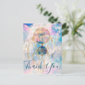 Classy Gold dreamcatcher Rainbow Clouds Sky-ontwer Feestdagenkaart (Staand voorkant)