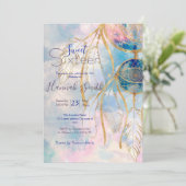 Classy Gold dreamcatcher Rainbow Clouds Sky-ontwer Kaart (Staand voorkant)