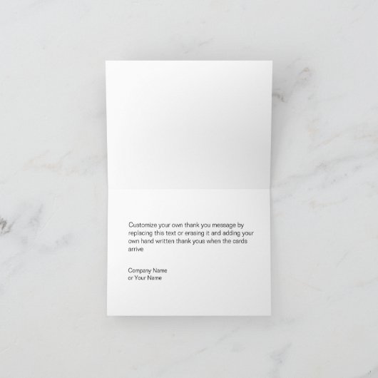 Classy Gold en Black Business Bedankkaart (Binnen)