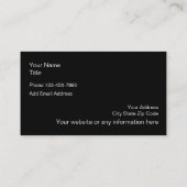 Classy Gold en Black BusinessCard Visitekaartje (Achterkant)
