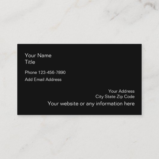 Classy Gold en Black BusinessCard Visitekaartje (Achterkant)