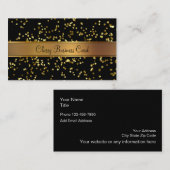 Classy Gold en Black BusinessCard Visitekaartje (Voorkant / Achterkant)