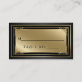 Classy Gold- en Black Escort-kaart Plaatskaartje (Achterkant)