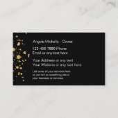 Classy Gold en Black Professional Visitekaartje (Achterkant)