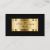 Classy Gold- en Black Realtor Visitekaartje (Voorkant)
