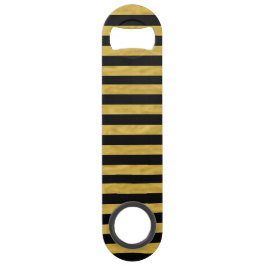 Classy Gold en Black Stripe Speed Flessenopener