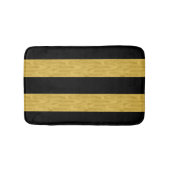 Classy Gold en Black Striped Bath mat (Voorkant)