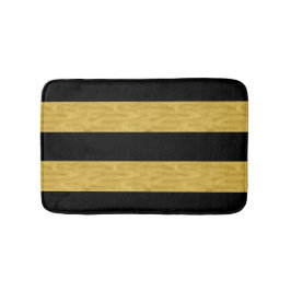Classy Gold en Black Striped Bath mat