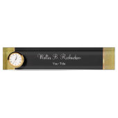 Classy Gold en Glitter Executive Kantoor Desknaam Naambordje (Voorkant)