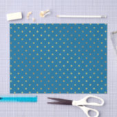 Classy Gold en Royal Blue Polka Dots Tissuepapier (Craft)