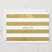 Classy Gold en White - Aangepaste kerstfoto Kaart (Achterkant)