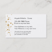 Classy Gold en White Professional Visitekaartje (Achterkant)