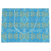 Classy Gold Floral Pattern Groot Cadeauzakje (Voorkant)