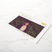 Classy Gold foil Afstuderen dank u met foto Folie Feestdagenkaart (Gedraaid)