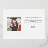 Classy Gold foil Afstuderen dank u met foto Folie Feestdagenkaart (Achterkant)