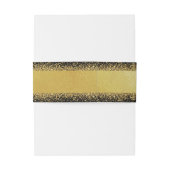 Classy Gold Foil-Confetti op zwart Uitnodigingen Wikkel (Achterkant Voorbeeld)