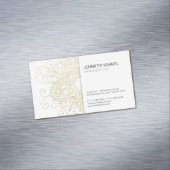 Classy Gold Foil Kijk Mandala Minimalist Magnetisch Visitekaartje (Voorbeeld)