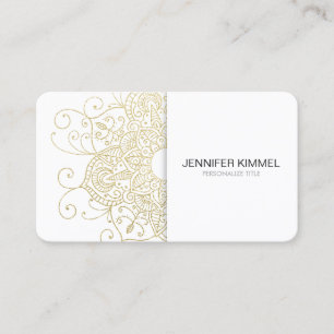 Classy Gold Foil Kijk Mandala Minimalist Visitekaartje