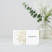 Classy Gold Foil Kijk Mandala Minimalist Visitekaartje (Staand voorkant)