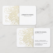 Classy Gold Foil Kijk Mandala Minimalist Visitekaartje (Voorkant / Achterkant)