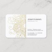 Classy Gold Foil Kijk Mandala Minimalist Visitekaartje (Achterkant)