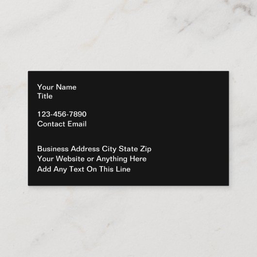 Classy Gold Foil Look Visitekaartjes Design (Achterkant)