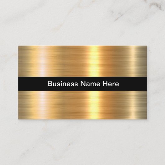 Classy Gold Foil Look Visitekaartjes Design (Voorkant)