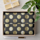 Classy Gold Foil Polka Dots Black Tissuepapier (Geschenk)