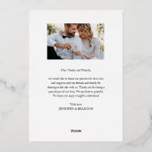 Classy Gold foil Script overspoeld bedankt Folie Feestdagenkaart (Achterkant)