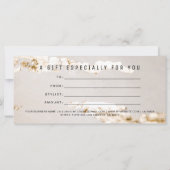 Classy Gold Foill Monogram Gift Voucher (Achterkant)