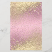 Classy Gold Glitter en roze - Menu (Achterkant)