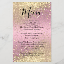 Classy Gold Glitter en roze - Menu