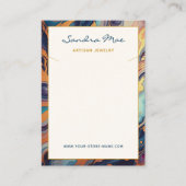 Classy Gold Glitter Marble Jewelry Display Card Visitekaartje (Voorkant)