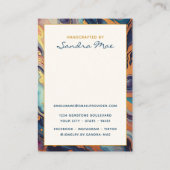 Classy Gold Glitter Marble Jewelry Display Card Visitekaartje (Achterkant)