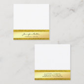 Classy Gold Glitter Modern Elegant Professional Vierkante Visitekaartje (Voorkant / Achterkant)