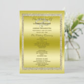 Classy Gold Glitter & Wedding Rings Program Programmakaart (Staand voorkant)