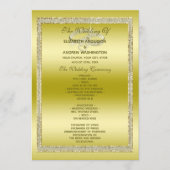 Classy Gold Glitter & Wedding Rings Program Programmakaart (Voorkant)