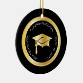 Classy Gold Graduation Cap and Tassel Photo Keramisch Ornament (Rechts)