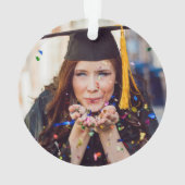 Classy Gold Graduation Cap and Tassel Photo Ornament (achterkant)