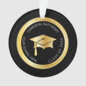 Classy Gold Graduation Cap and Tassel Photo Ornament (voorkant)