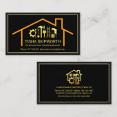 Classy Gold Handyman Gereedschap Dak Lijst Visitekaartje (Voorkant / Achterkant)