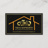 Classy Gold Handyman Gereedschap Dak Lijst Visitekaartje (Voorkant)