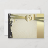  Classy Gold Heart Wedding - RSVP (Achterkant)