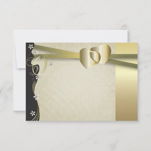  Classy Gold Heart Wedding - RSVP (Achterkant)