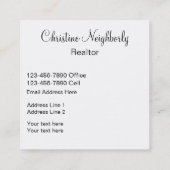 Classy Gold House Real Estate Vierkante Visitekaartje (Achterkant)